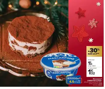 Carrefour Market CARREFOUR CLASSIC Mascarpone offre