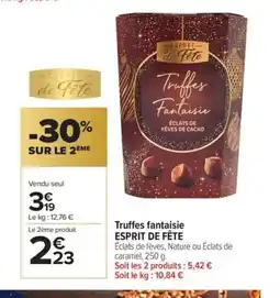 Carrefour Market ESPRIT DE FÊTE Truffes fantaisie offre
