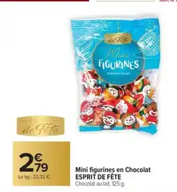 Carrefour Market ESPRIT DE FÊTE Mini figurines en Chocolat offre