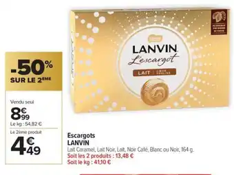 Carrefour Market LANVI Escargots offre