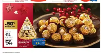 Carrefour Market FERRERO ROCHER Pyramide de chocolat offre