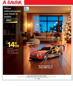 Carrefour Market Voiture radiocommandée avec fumée et lumière offre