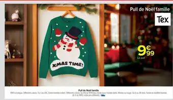 Carrefour Market Pull de Noël famille offre