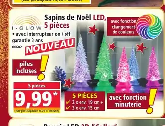 Norma I-GLOW Sapins de Noël LED 5 pièces offre