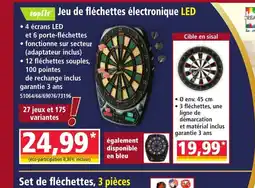 Norma TOPFIT Jeu de fléchettes électronique LED offre