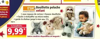 Norma ESK Bouillotte peluche enfant offre
