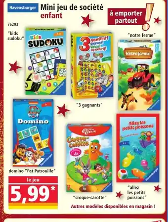 Norma RAVENSBURGER Mini jeu de société offre