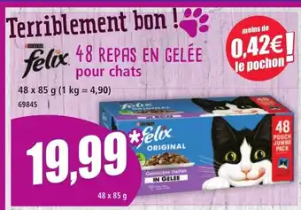 Norma FELIX 48 repas en gelee pour chats offre