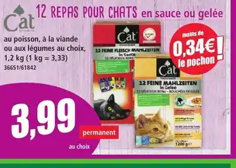 Norma CAT 12 repas pour chats en sauce ou gelée offre