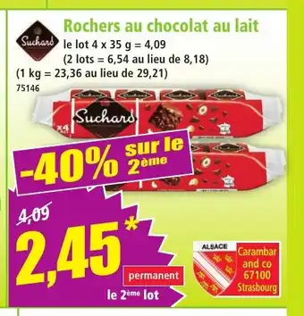 Norma SUCHARD Rochers au chocolat au lait offre