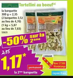 Norma VILLA GUSTO Tortellini au boeuf offre
