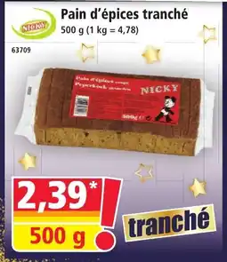 Norma NICKY Pain d'épices tranché offre
