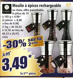 Norma FINEST Moulin à épices rechargeable offre
