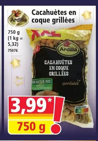 Norma ARDILLA Cacahuètes en coque grillées offre