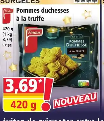 Norma FINDUS Pommes duchesses à la truffe offre