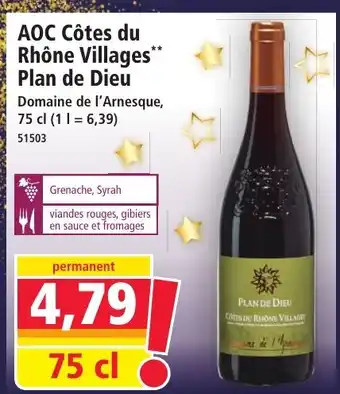 Norma AOC Côtes du Rhône Villages Plan de Dieu offre