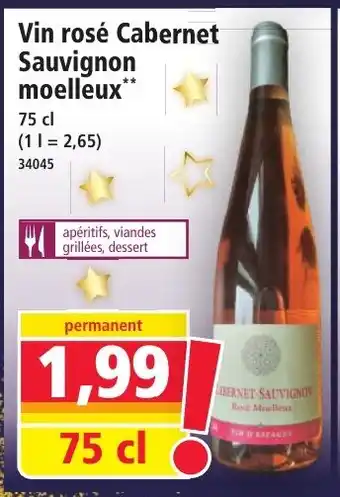 Norma Vin rosé Cabernet Sauvignon moelleux offre
