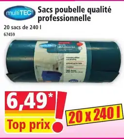 Norma MULTITEC Sacs poubelle qualité professionnelle offre