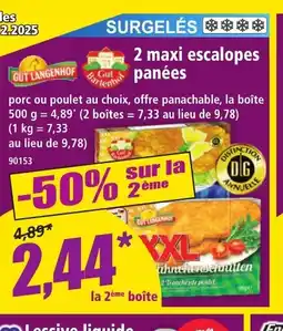 Norma GUT LANGENHOF 2 max escalope panées offre