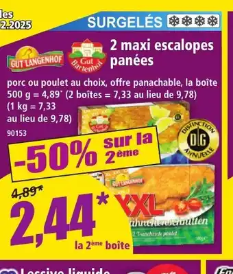Norma GUT LANGENHOF 2 max escalope panées offre