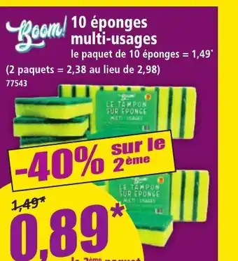 Norma BOOM 10 éponges offre
