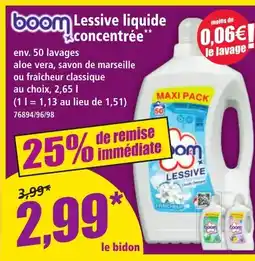 Norma BOOM Lessive liquide concentrée offre