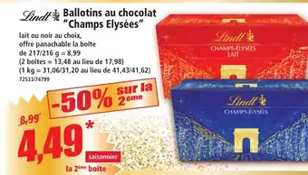 Norma LINDT Ballotins au chocolat Champs Elysées offre