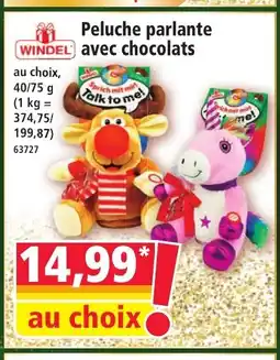 Norma WINDEL Peluche parlante avec chocolats offre
