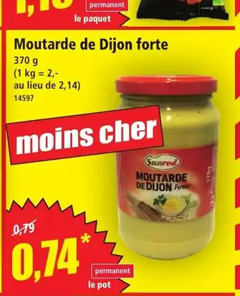 Norma Moutarde de Dijon forte offre