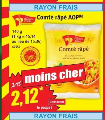 Norma Comté râpé AOP offre