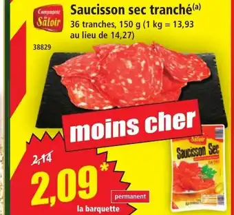 Norma Saucisson sec tranché offre