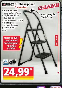 Norma KRAFT Escabeau pliant 3 marches offre