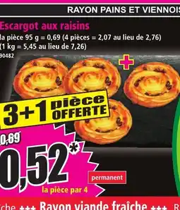 Norma Escargot aux raisins offre