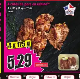 Norma 4 côtes de porc en échine offre