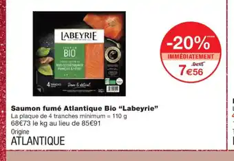 Monoprix LABEYRIE Saumon fumé Atlantique Bio offre