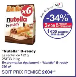 Monoprix NUTELLA B-ready offre