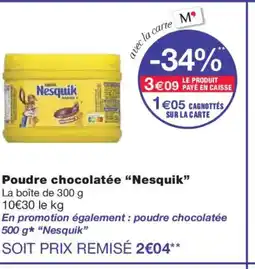 Monoprix NESQUIK Poudre chocolatée offre