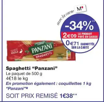 Monoprix PANZANI Spaghetti offre
