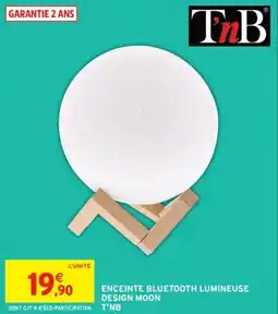 Intermarché Enceinte bluetooth lumineuse design moon t'nb offre