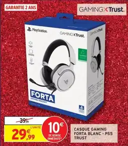 Intermarché Casque gaming forta blanc - ps5 trust offre