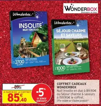 Intermarché Coffret cadeaux wonderbox offre