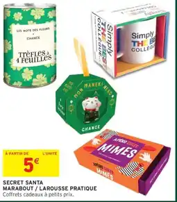 Intermarché Secret santa marabout / larousse pratique offre