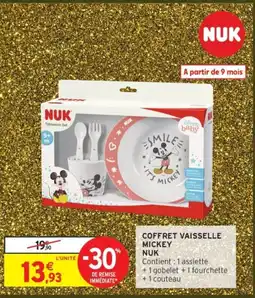 Intermarché Coffret vaisselle mickey nuk offre