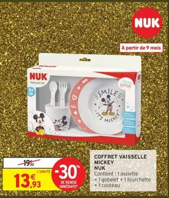 Intermarché Coffret vaisselle mickey nuk offre