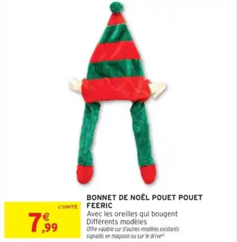 Intermarché Bonnet de noël pouet pouet feeric offre