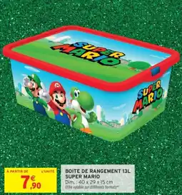 Intermarché Boite de rangement super mario offre