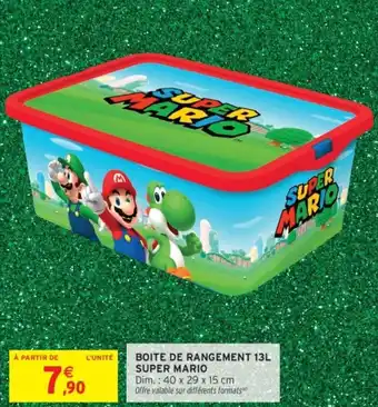 Intermarché Boite de rangement super mario offre