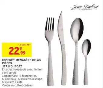 Intermarché Coffret ménagère de 48 pièces jean dubost offre
