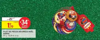 Intermarché Filet de pièces décorées noël sorini offre