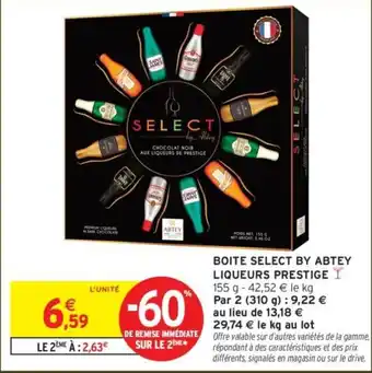 Intermarché Boite select by abtey liqueurs prestige offre